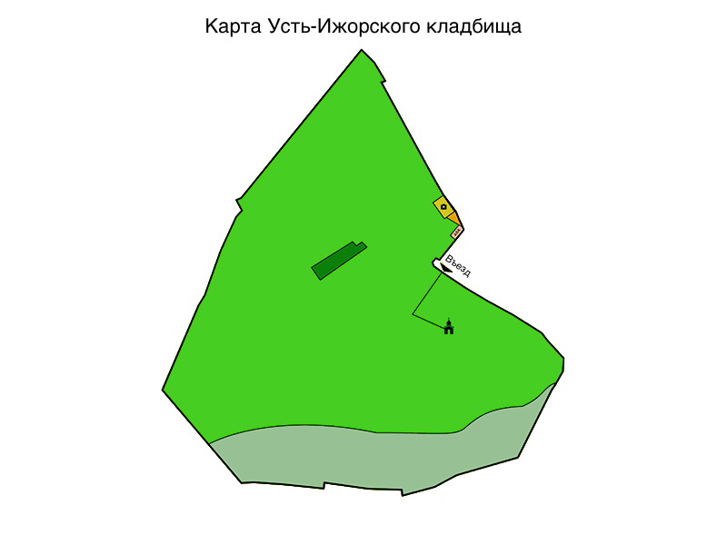 План карта Усть-Ижорского кладбища